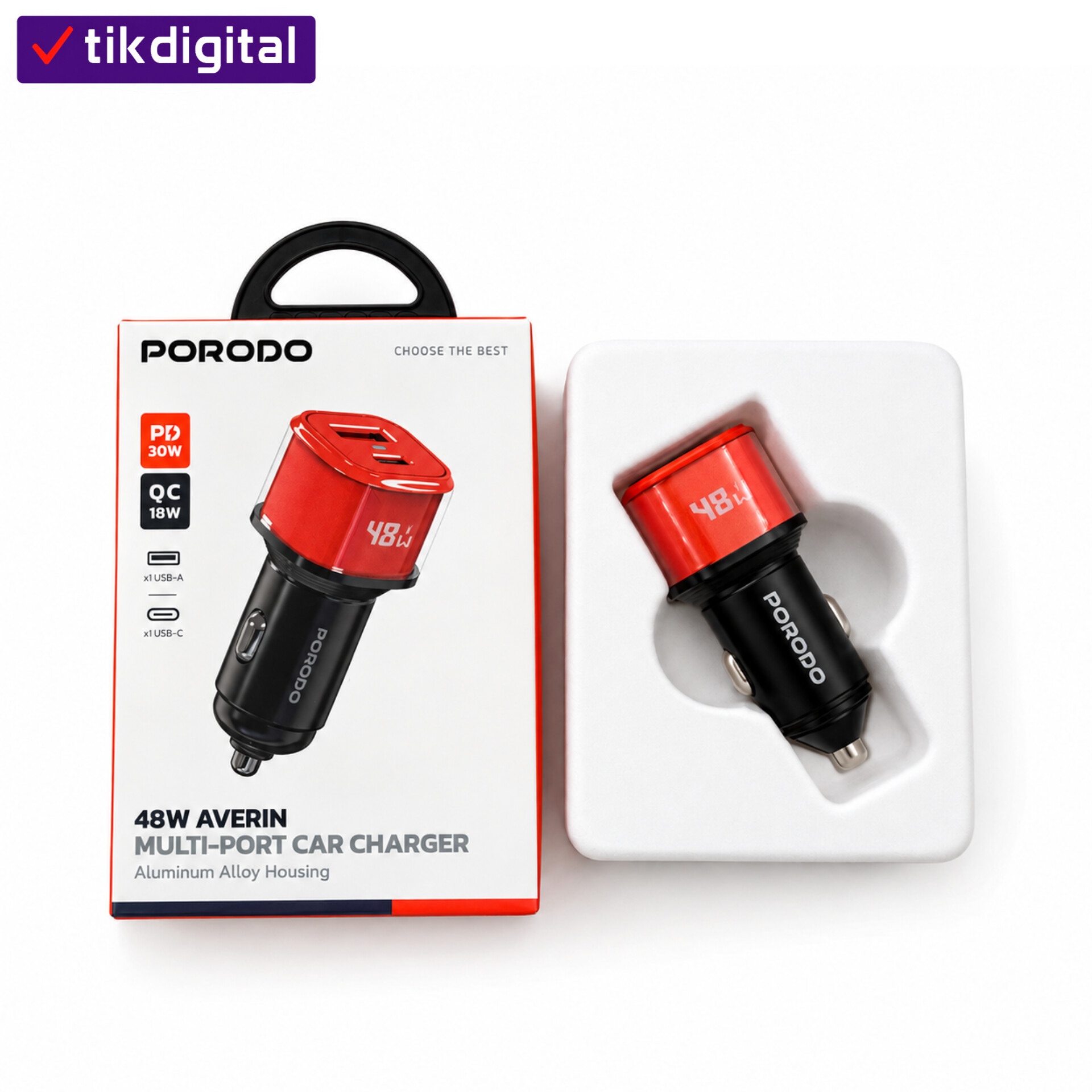 شارژر فندکی 48 وات پرودو مدل PDCCR48W