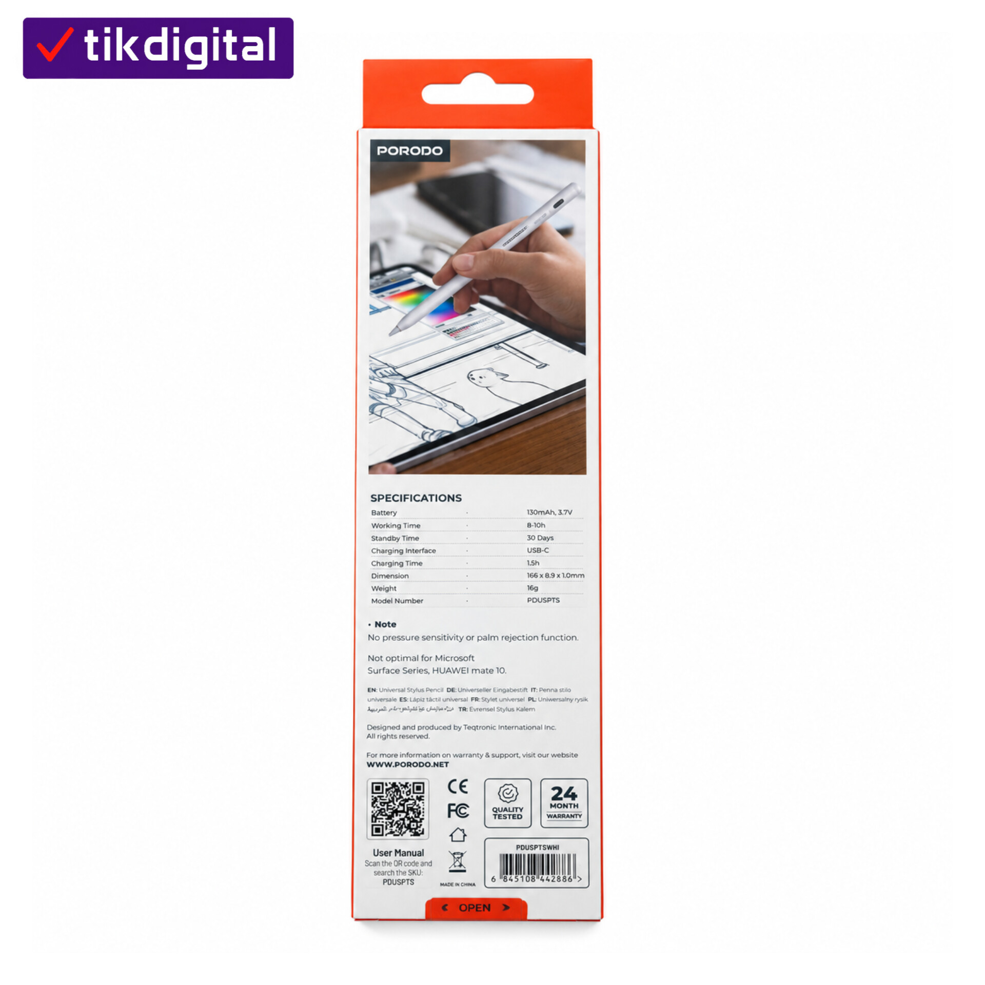 قلم لمسی پرودو مدل PDUSPTS Pencil Smart Universal